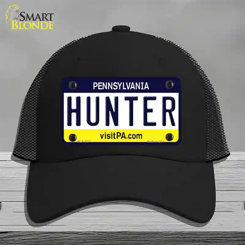 Hunter Pennsylvania State Novelty License Plate Hat Mesh / Black