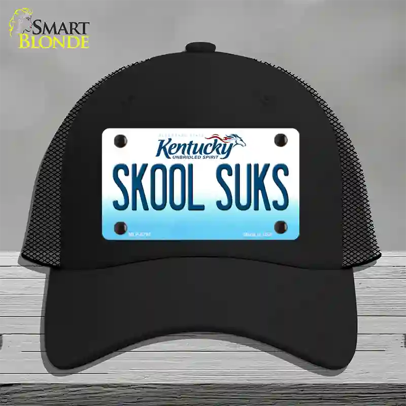 Skool Suks Kentucky Novelty License Plate Hat Mesh / Black