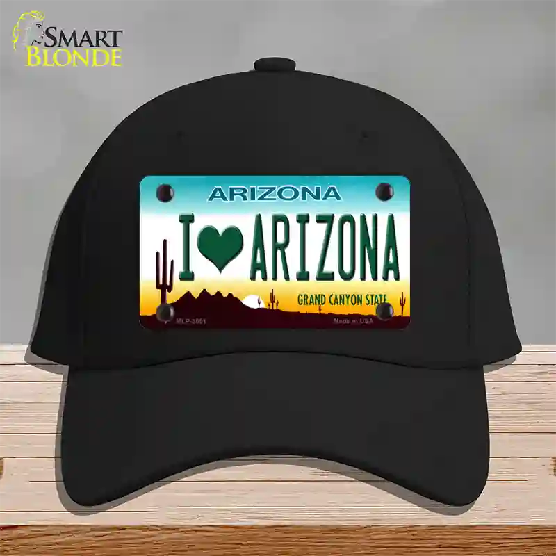 I Love Arizona Novelty License Plate Hat Cotton / Black