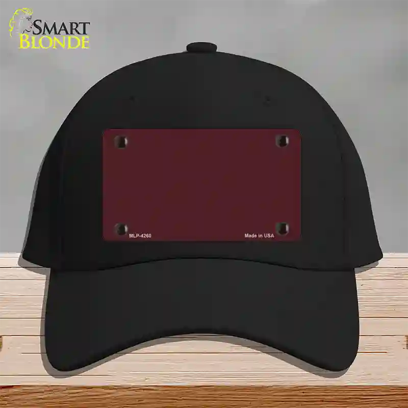 Burgundy Novelty License Plate Hat Cotton / Black