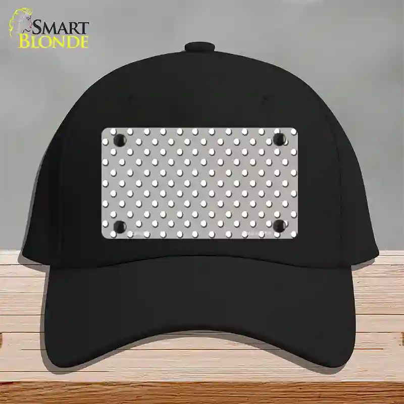 Grey Polka Dot Novelty License Plate Hat Cotton / Black