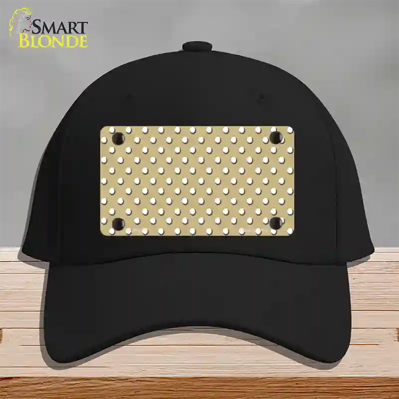 Gold Polka Dot Novelty License Plate Hat Cotton / Black