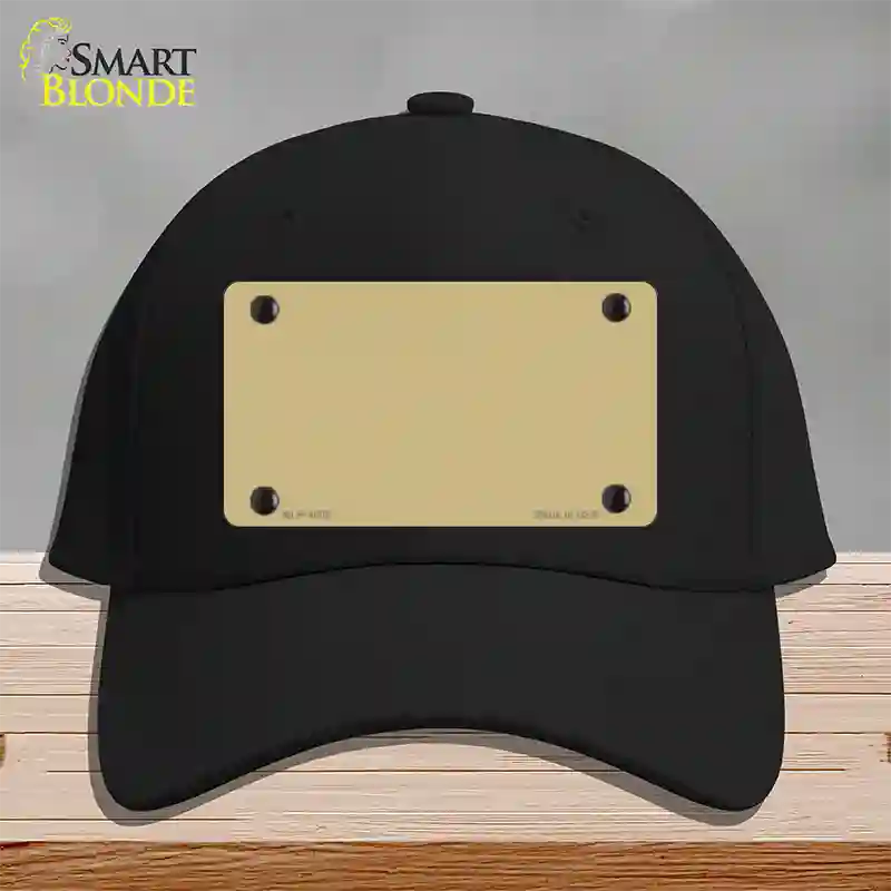 Gold Solid Novelty License Plate Hat Cotton / Black