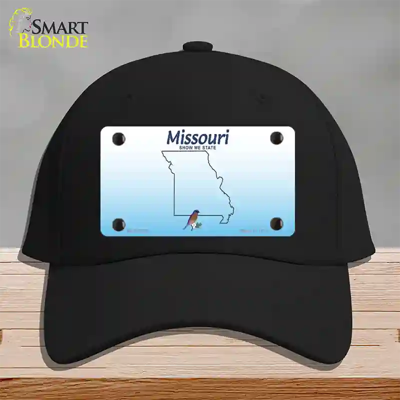 Missouri Show Me Blank Novelty License Plate Hat Cotton / Black