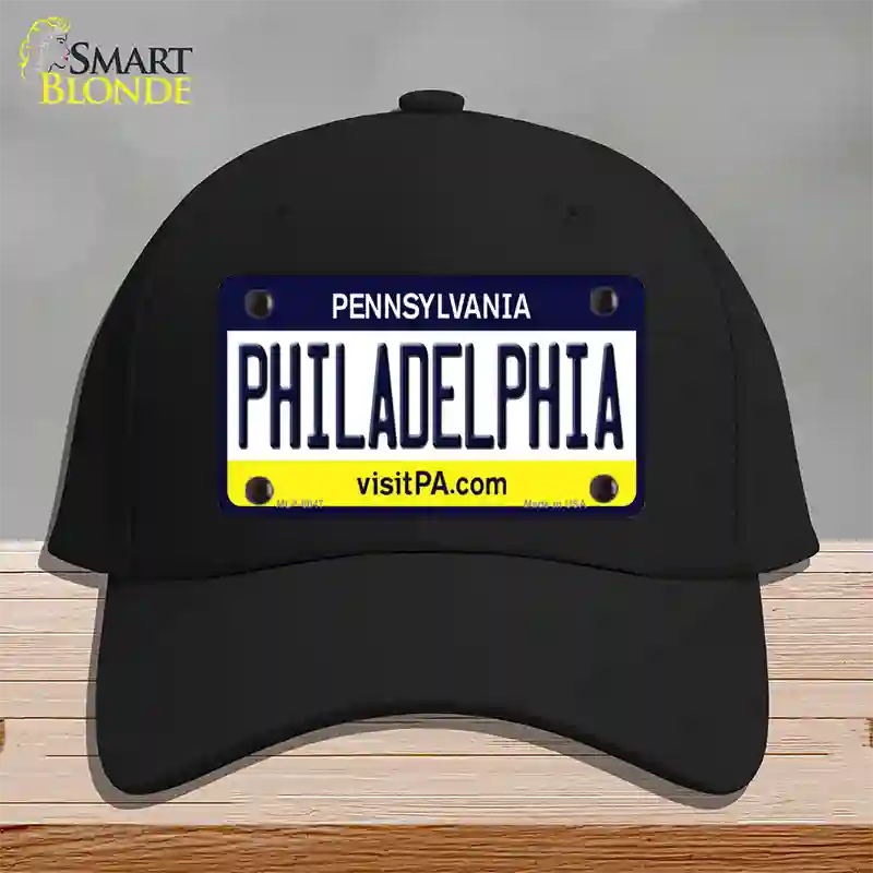 Philadelphia Pennsylvania State Novelty License Plate Hat Cotton / Black