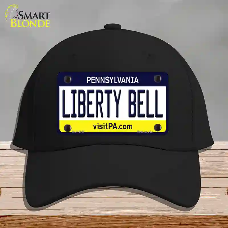 Liberty Bell Pennsylvania State Novelty License Plate Hat Cotton / Black