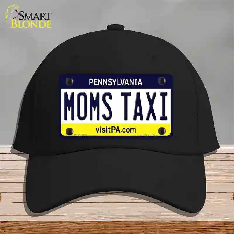 Moms Taxi Pennsylvania State Novelty License Plate Hat Cotton / Black