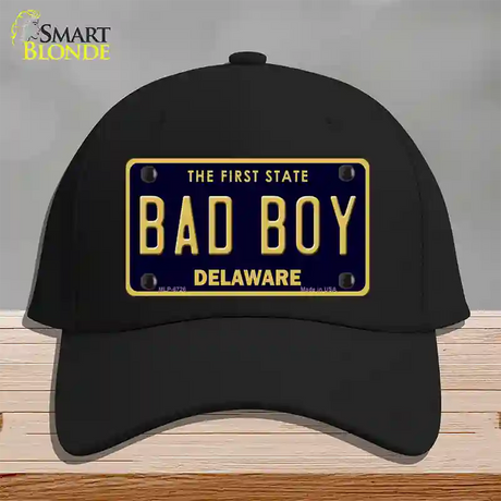 Bad Boy Delaware Novelty License Plate Hat Cotton / Black