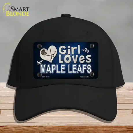 This Girl Loves Her Maple Leafs Novelty License Plate Hat Cotton / Black