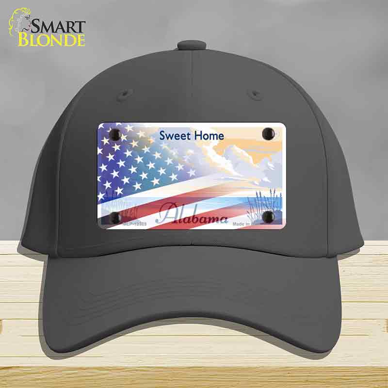 Alabama with American Flag Novelty License Plate Hat HAT-MLP-12329