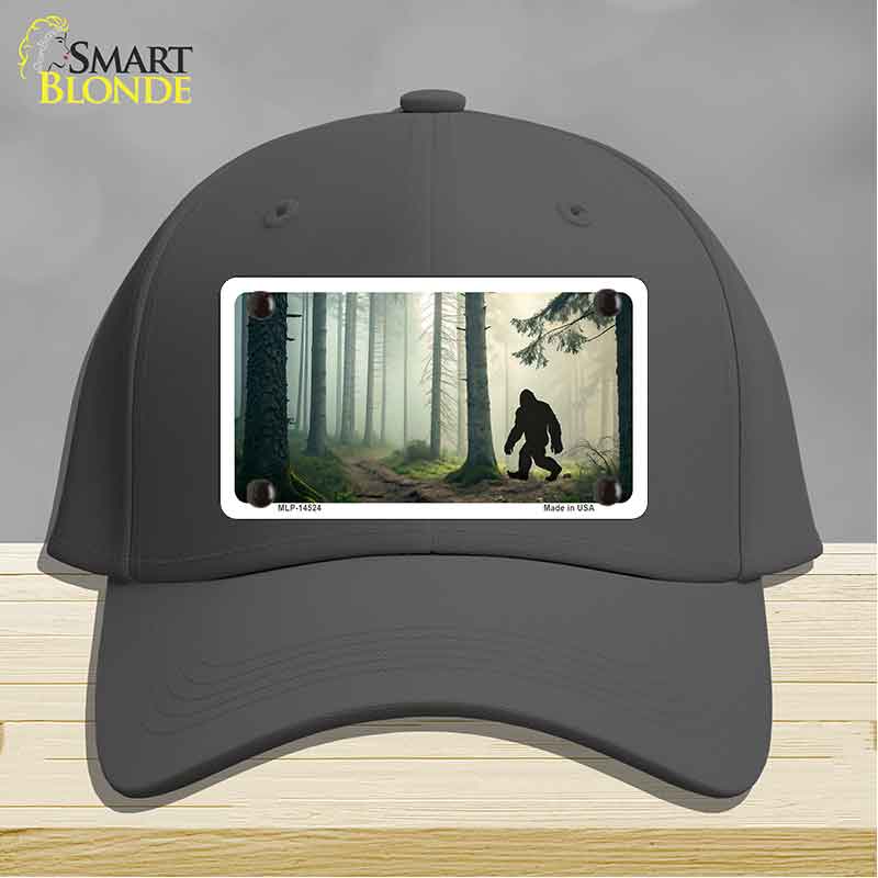 Bigfoot Silhouette Forest Novelty License Plate Hat HAT-MLP-14524