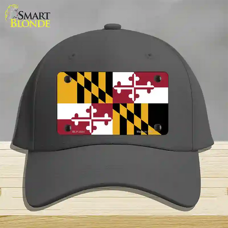 Maryland State Flag Novelty License Plate Hat Cotton / Charcoal