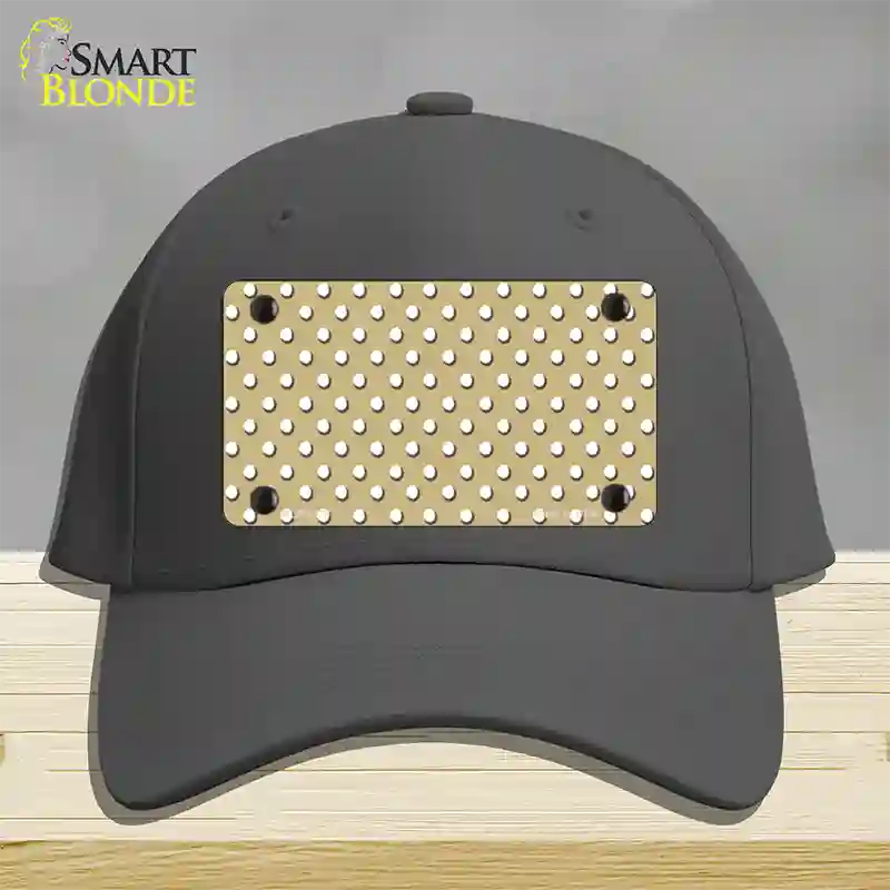 Gold Polka Dot Novelty License Plate Hat Cotton / Charcoal
