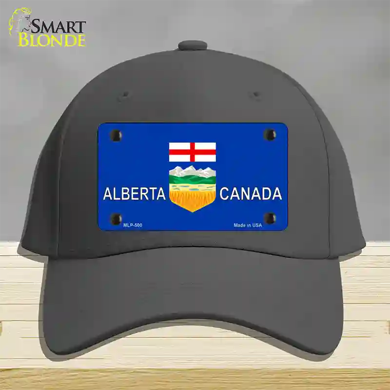 Alberta Canada Novelty License Plate Hat Cotton / Charcoal