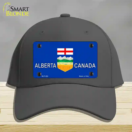 Alberta Canada Novelty License Plate Hat Cotton / Charcoal