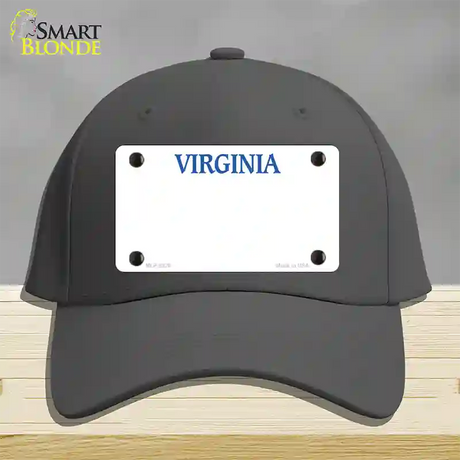 Virginia Old Dominion Blank Novelty License Plate Hat Cotton / Charcoal