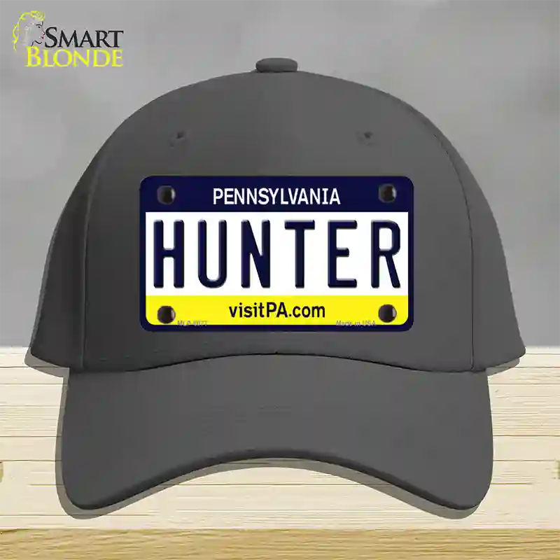 Hunter Pennsylvania State Novelty License Plate Hat Cotton / Charcoal