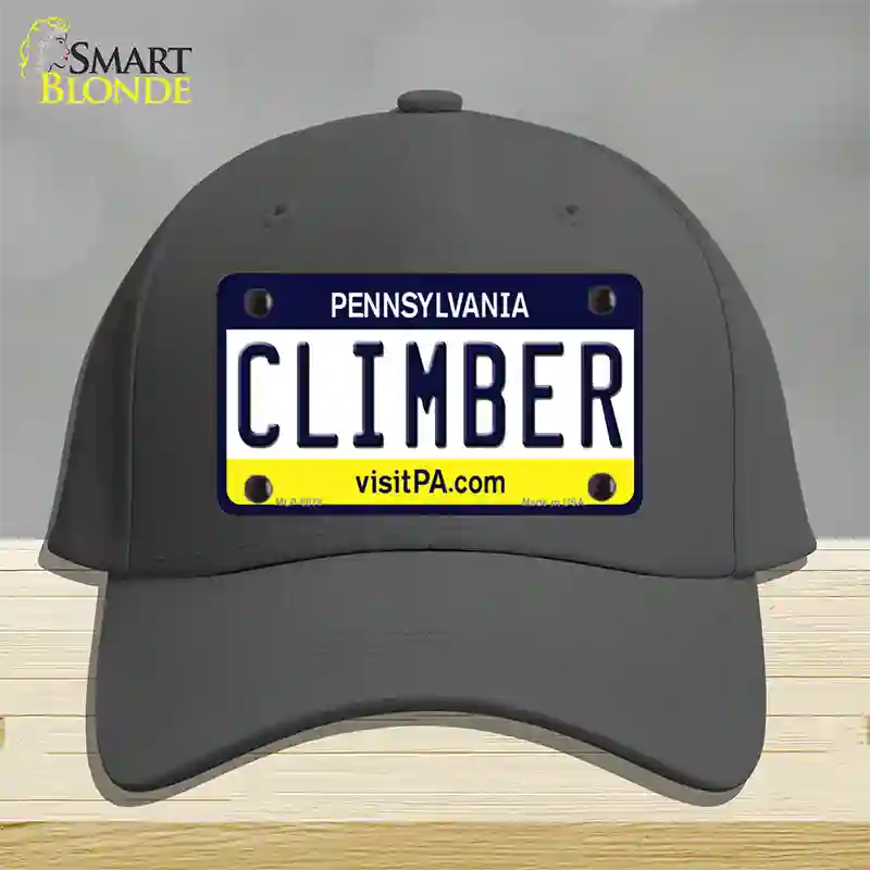 Climber Pennsylvania State Novelty License Plate Hat Cotton / Charcoal