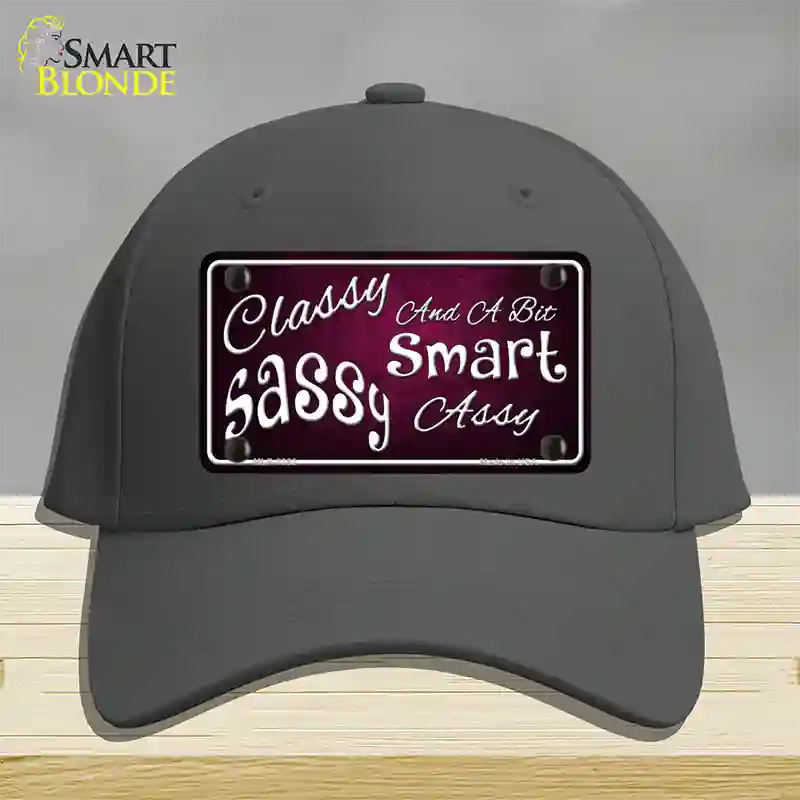 Classy Sassy Novelty License Plate Hat Cotton / Charcoal
