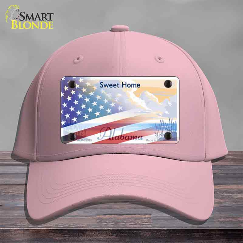 Alabama with American Flag Novelty License Plate Hat HAT-MLP-12329