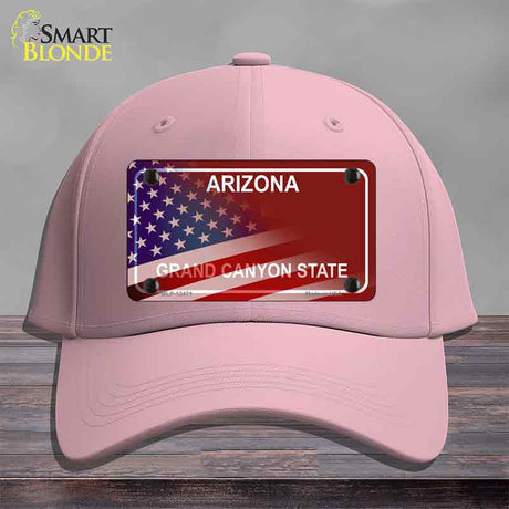 Arizona with American Flag Novelty License Plate Hat HAT-MLP-12471