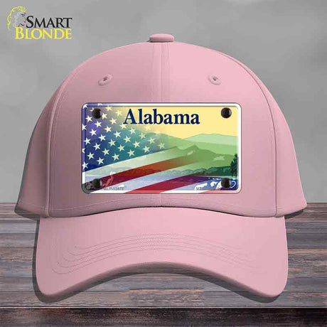 Alabama with American Flag Novelty License Plate Hat HAT-MLP-12475