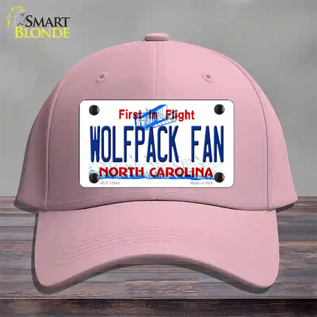 Wolfpack Fan Novelty License Plate Hat Cotton / Pink