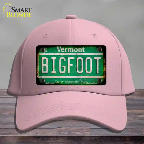 Bigfoot Vermont Novelty License Plate Hat Tag Cotton / Pink