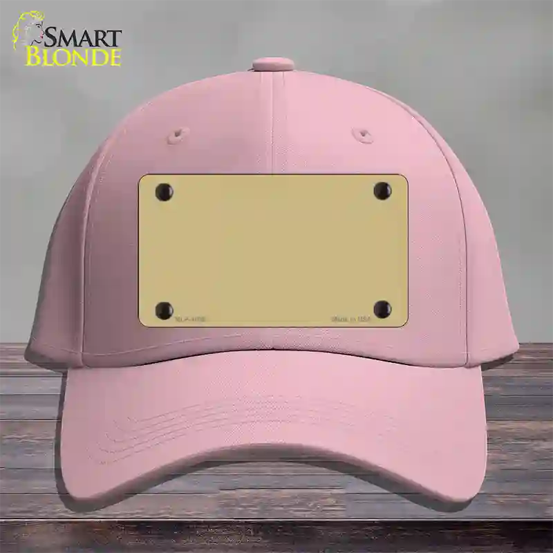 Gold Solid Novelty License Plate Hat Cotton / Pink