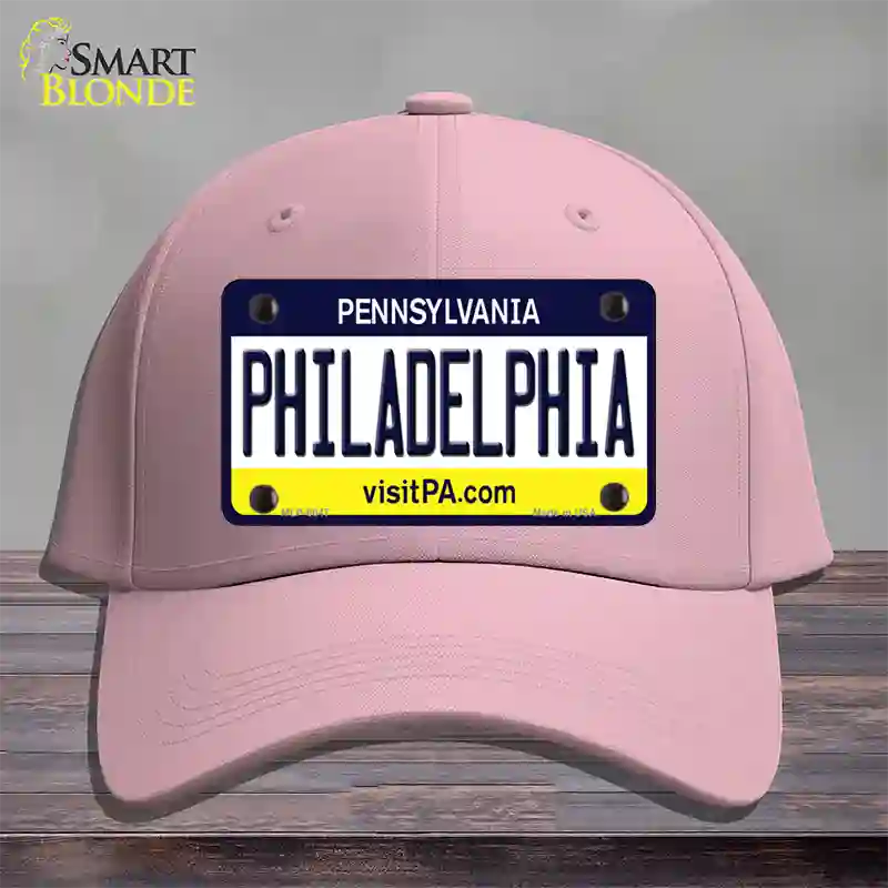 Philadelphia Pennsylvania State Novelty License Plate Hat Cotton / Pink