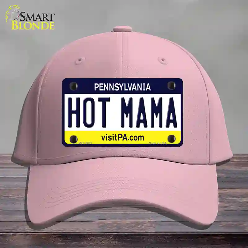 Hot Mama Pennsylvania State Novelty License Plate Hat Cotton / Pink
