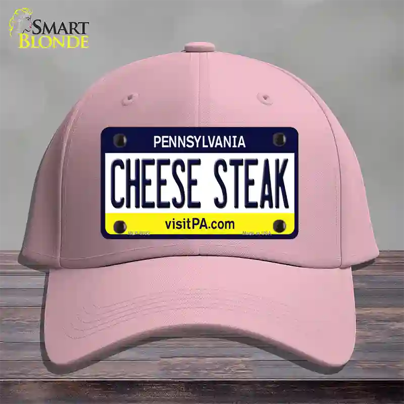 Cheese Steak Pennsylvania State Novelty License Plate Hat Cotton / Pink