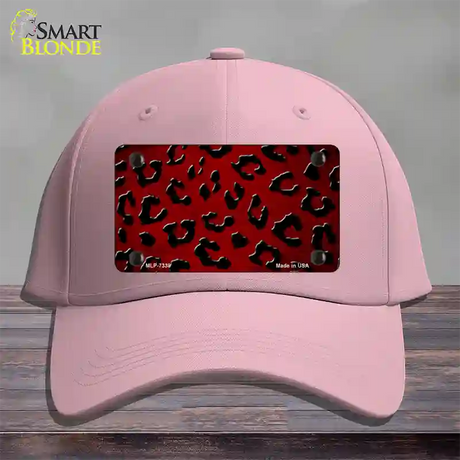 Red Black Cheetah Oil Rubbed Novelty License Plate Hat Cotton / Pink