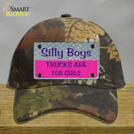 Silly Boys Novelty License Plate Hat Cotton / Camoflauge