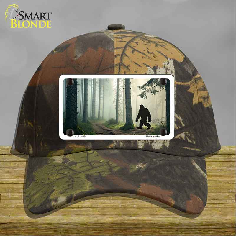 Bigfoot Silhouette Forest Novelty License Plate Hat HAT-MLP-14524