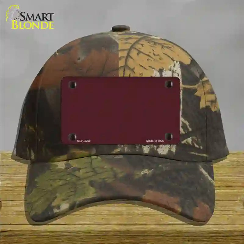 Burgundy Novelty License Plate Hat Cotton / Camoflauge