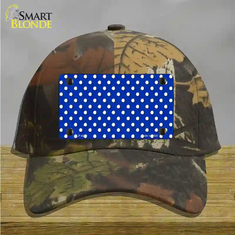 Blue Polka Dot Novelty License Plate Hat Cotton / Camoflauge