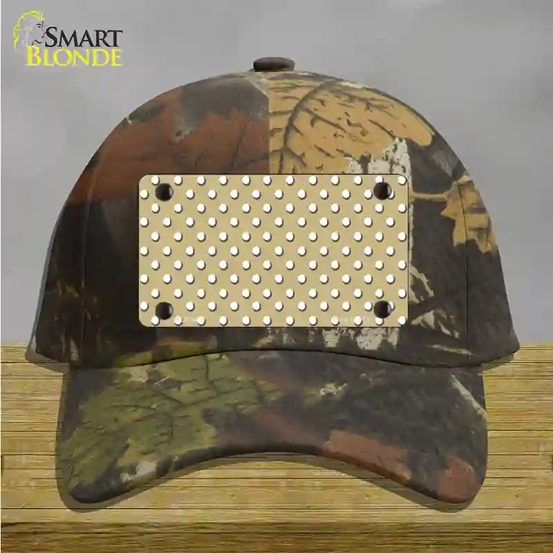 Gold Polka Dot Novelty License Plate Hat Cotton / Camoflauge