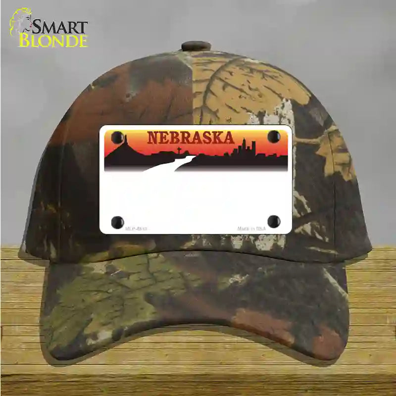 Nebraska Amber State Blank Novelty License Plate Hat Cotton / Camoflauge