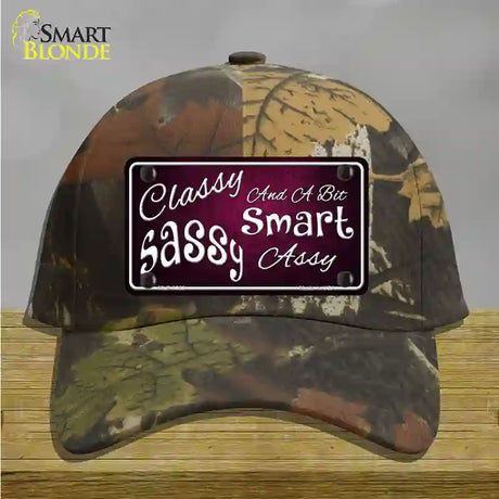 Classy Sassy Novelty License Plate Hat Cotton / Camoflauge