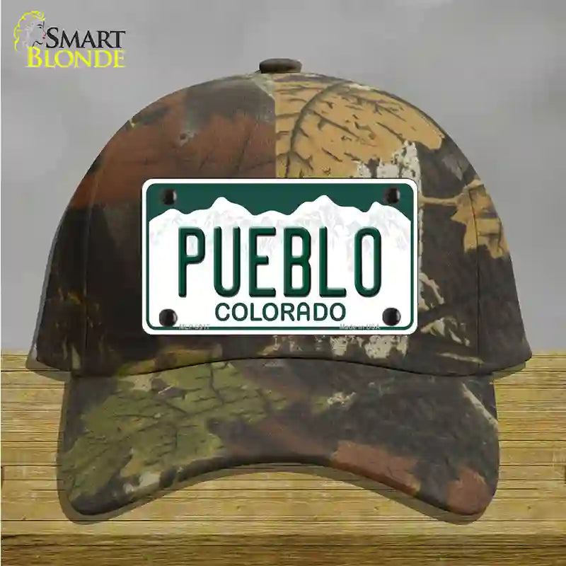 Pueblo Colorado Novelty License Plate Hat Cotton / Camoflauge
