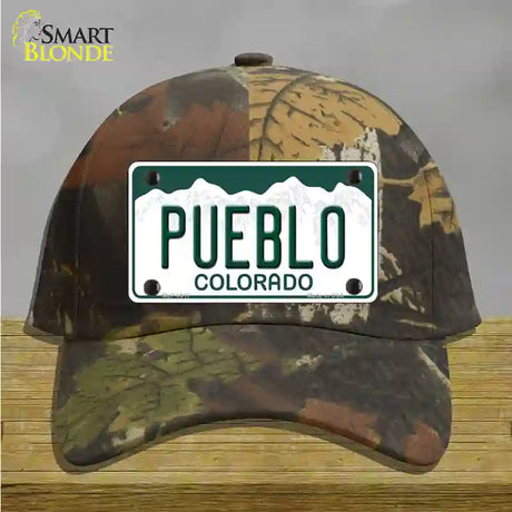 Pueblo Colorado Novelty License Plate Hat Cotton / Camoflauge