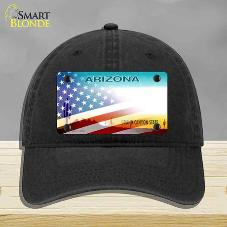 Arizona with American Flag Novelty License Plate Hat HAT-MLP-12331