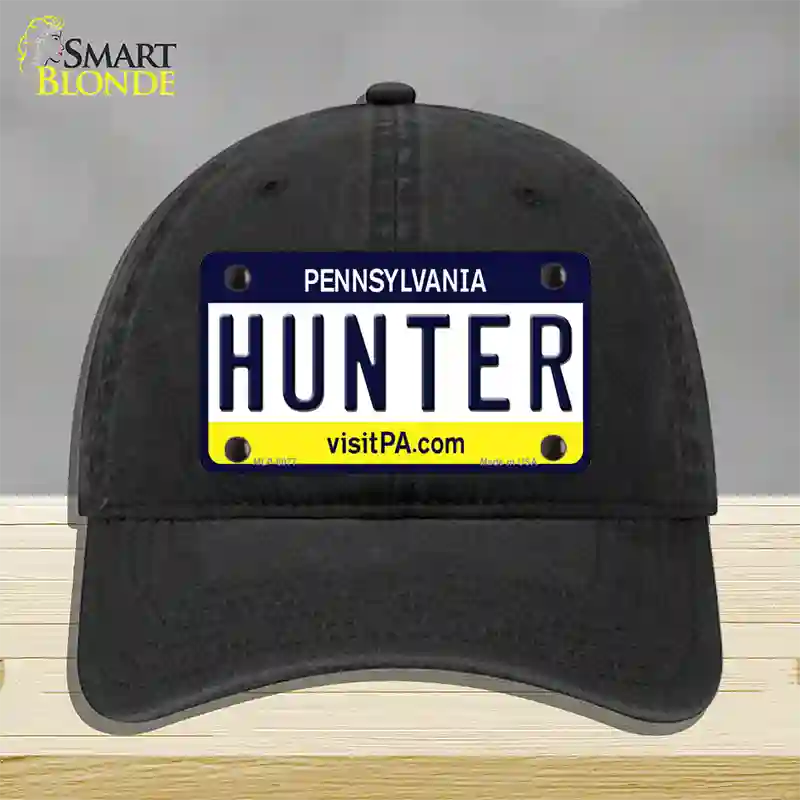 Hunter Pennsylvania State Novelty License Plate Hat Unconstructed Cotton / Black