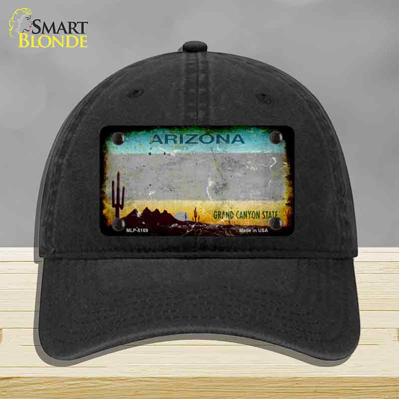 Arizona Gray Rusty Novelty License Plate Hat HAT-MLP-8169