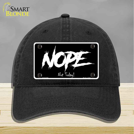 Nope Not Today Novelty License Plate Hat