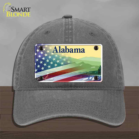 Alabama with American Flag Novelty License Plate Hat HAT-MLP-12475