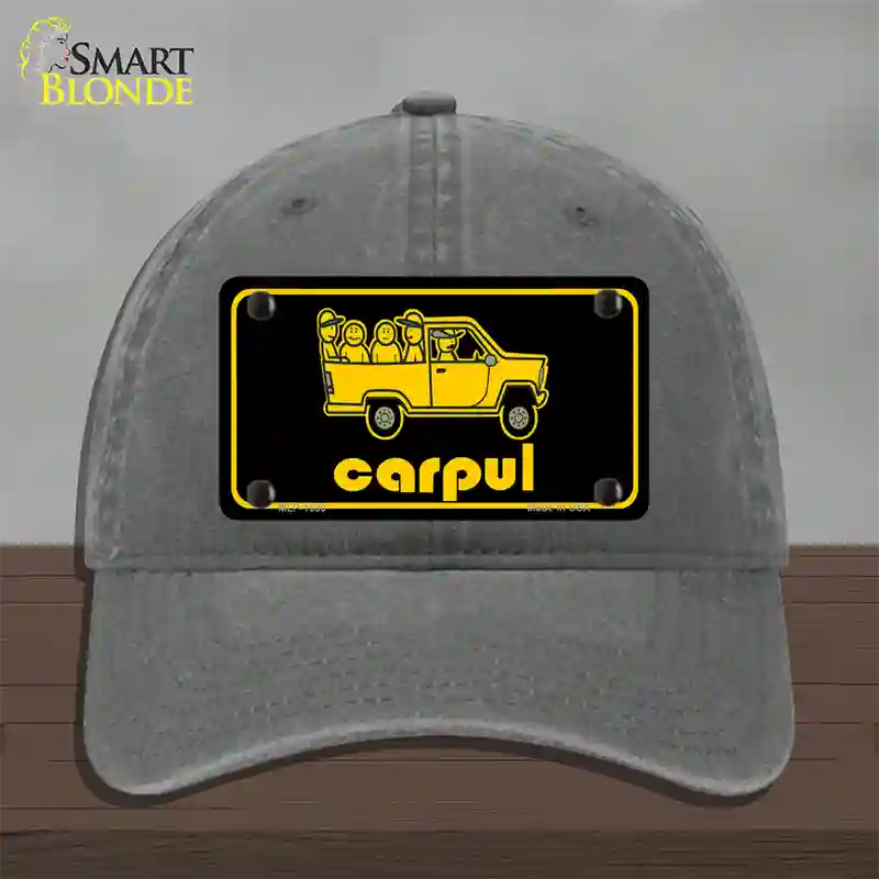 Carpul Novelty License Plate Hat Unconstructed Cotton / Charcoal