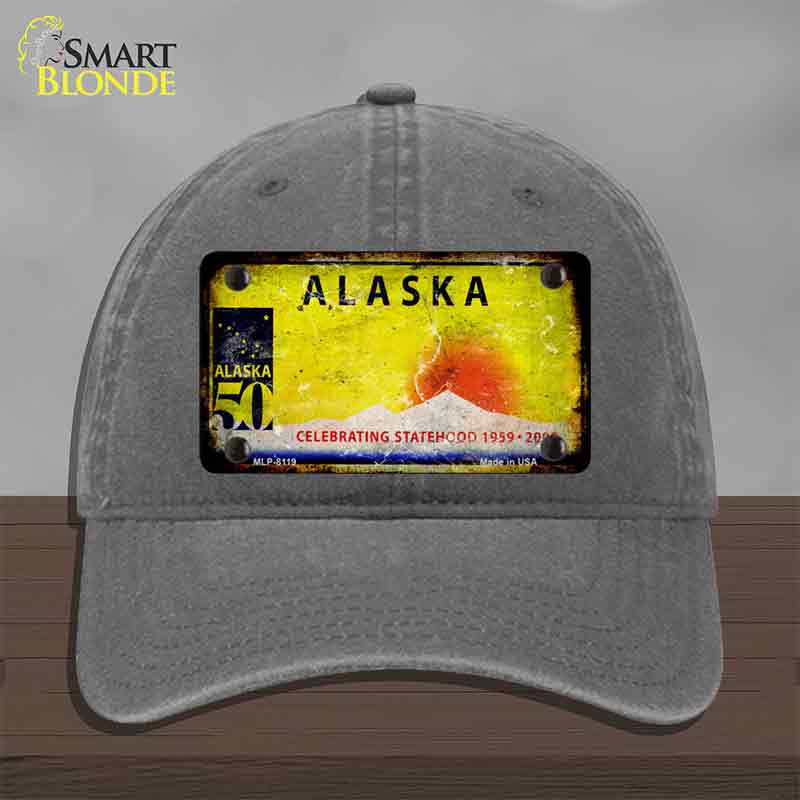 Alaska State Rusty Novelty License Plate Hat HAT-MLP-8119