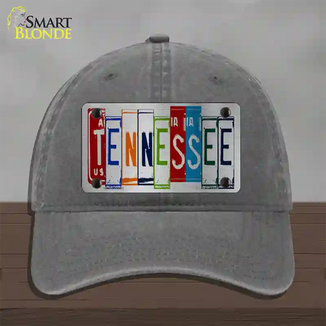 Tennessee License Plate Art Novelty License Plate Hat Unconstructed Cotton / Charcoal